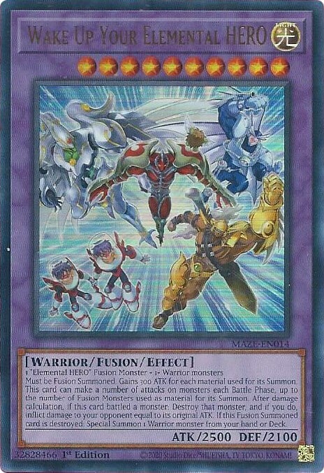 Wake Up Your Elemental HERO Card Front
