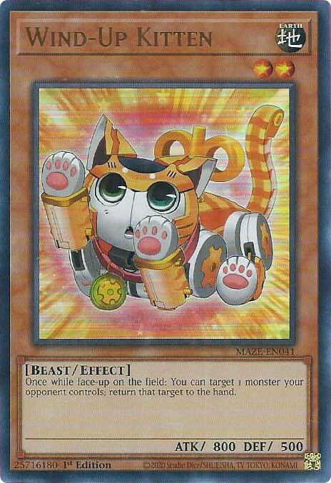 Wind-Up Kitten Card Front