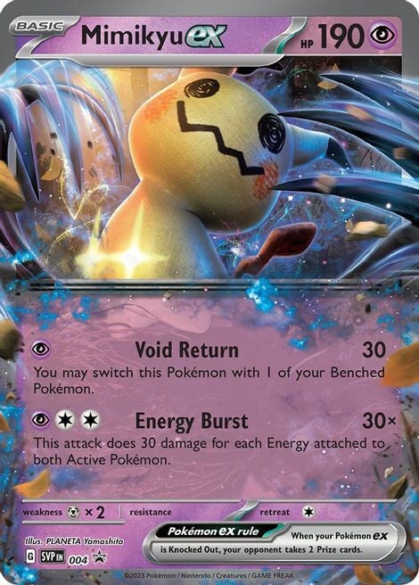 Mimikyu ex [Void Return | Energy Burst] Card Front
