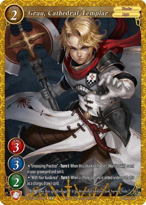Grau, Cathedral Templar Card Front