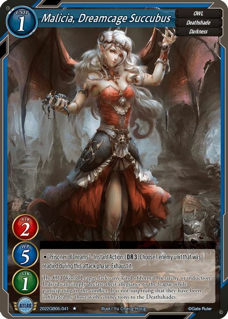 Malicia, Dreamcage Succubus Card Front