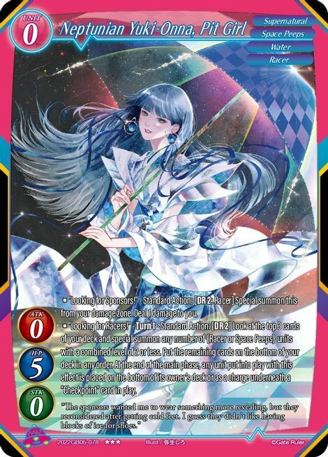 Neptunian Yuki-Onna, Pit Girl Card Front