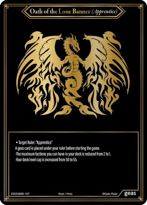 Oath of the Lone Banner (Apprentice) Card Front