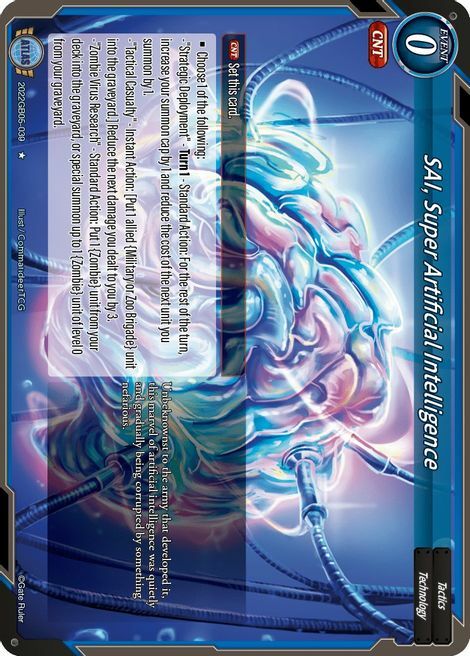 SAI, Super Artificial Intelligence Card Front