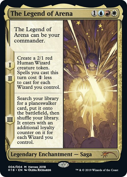The Legend of Arena Card Front