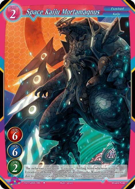 Space Kaiju Mortamagnus Card Front