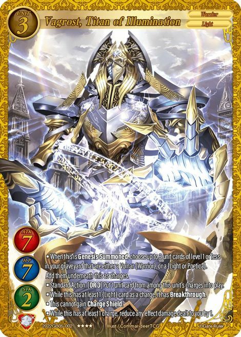 Vagrost, Titan of Illumination Card Front