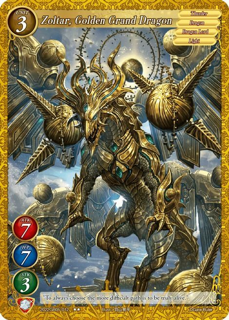 Zoltar, Golden Grand Dragon Card Front