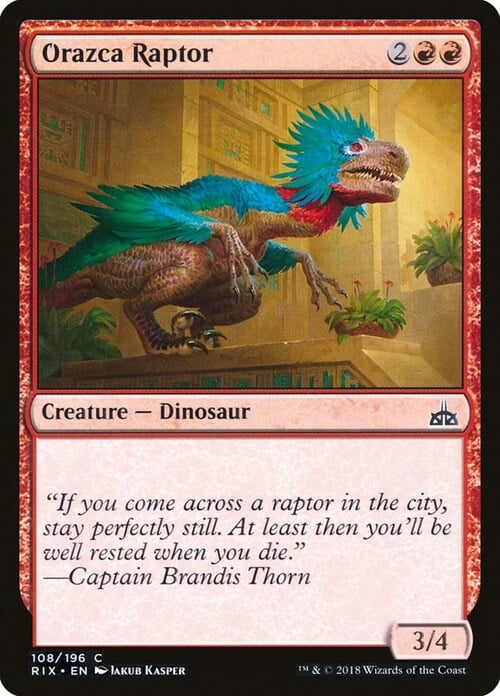 Orazca Raptor Card Front
