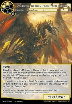 Starfall, Dragon from Outer Space Card Front