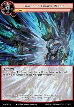 Charge of Infinite Blades Card Front