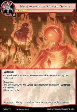 Necromancy of Cursed Spirits Card Front