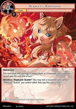 Scarlet's Explosion Card Front
