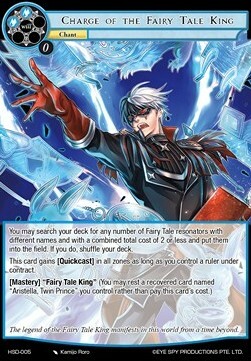 Charge of the Fairy Tale King Card Front