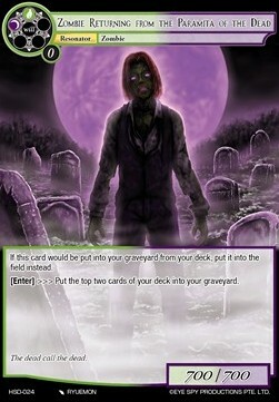 Zombie Returning from the Paramita of the Dead Card Front