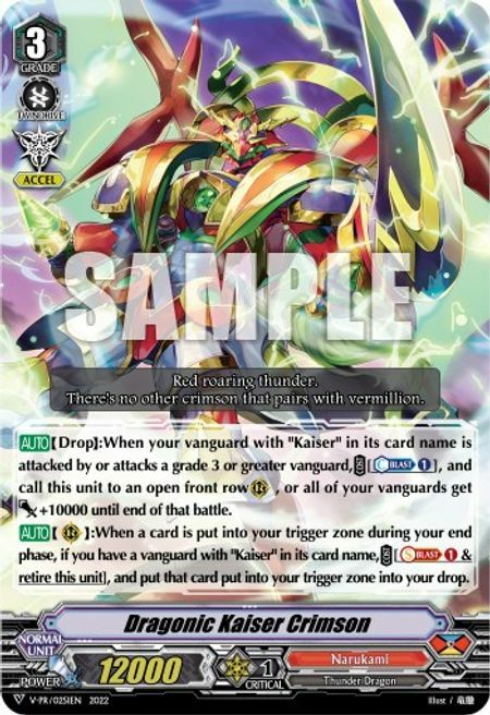 Dragonic Kaiser Crimson Card Front