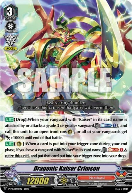 Kaiser Draconico Cremisi Card Front