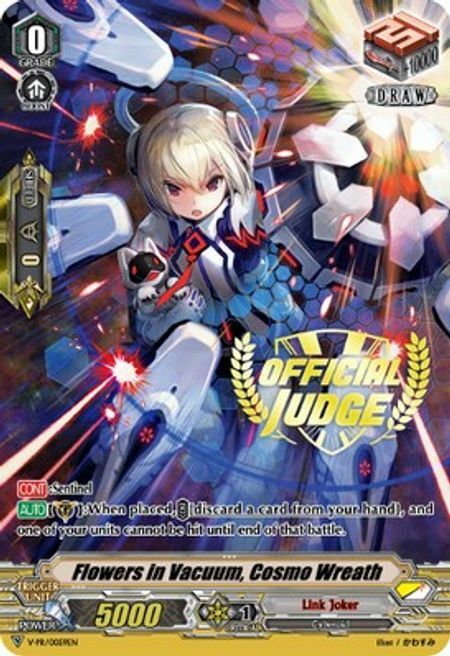 Flowers in Vacuum, Cosmo Wreath [V Format] Card Front