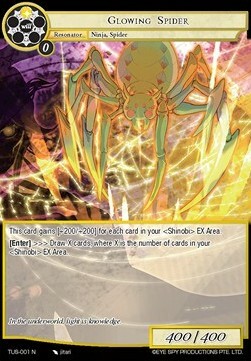 Glowing Spider Card Front