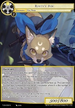 Rusty's Fox Card Front