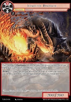Icemelter Dinosaur Card Front