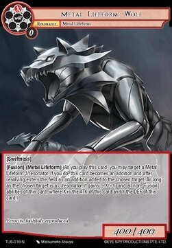 Metal Lifeform: Wolf Card Front