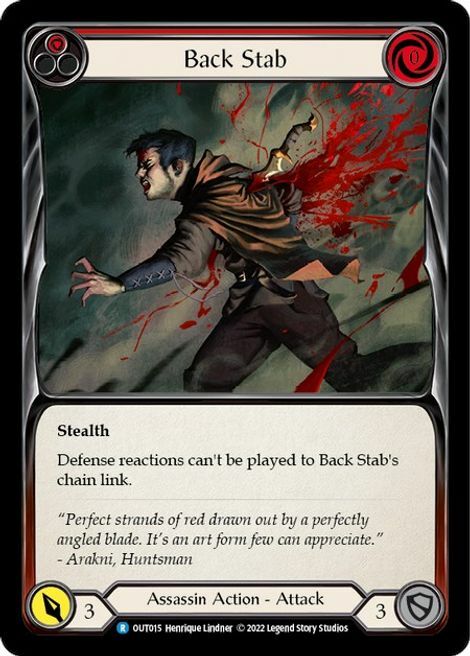Back Stab - Red Card Front