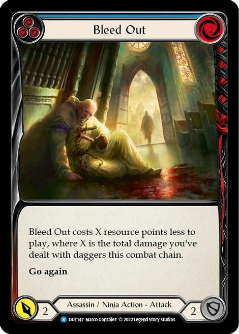 Bleed Out - Blue Card Front