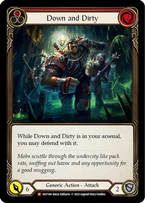 Down and Dirty Card Front
