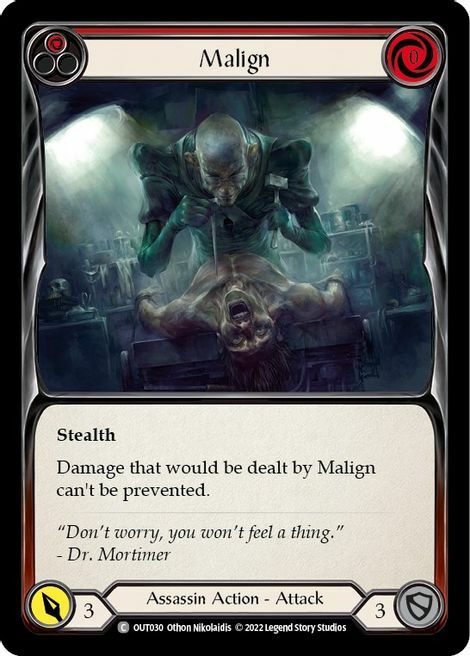 Malign - Red Card Front