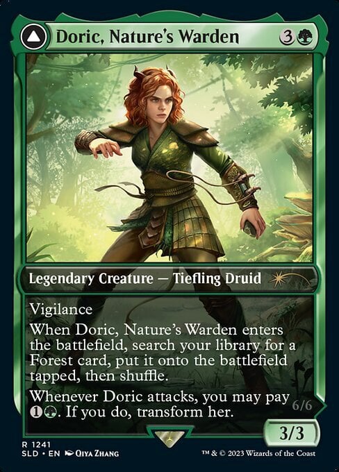 Doric, Nature's Warden // Doric, Owlbear Avenger Card Front