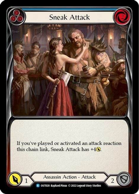 Sneak Attack - Blue Card Front