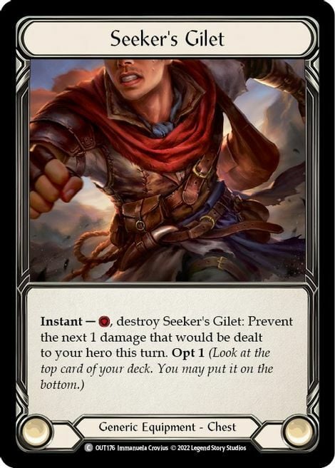 Seeker's Gilet Card Front