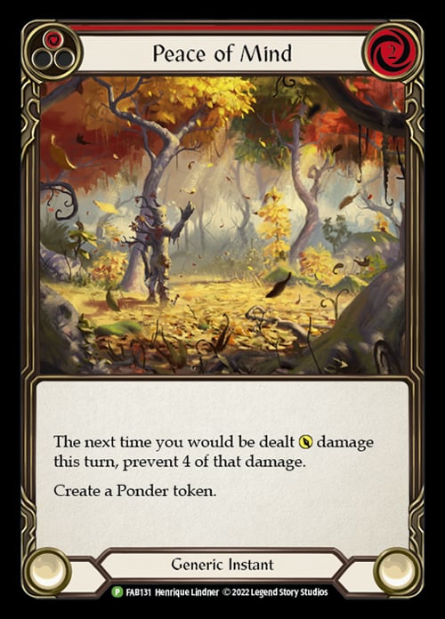 Peace of Mind - Red Card Front