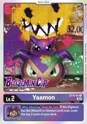 Yaamon · Pre-release Beelzemon  ST14-01pr