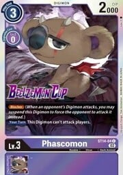Phascomon · Pre-release Beelzemon  ST14-04pr