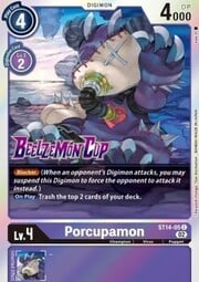 Porcupamon · Pre-release Beelzemon ST14-05pr