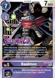 Baalmon · Pre-release Beelzemon  ST14-07pr