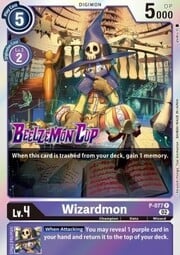 Wizardmon · Pre-release Beelzemon  P-077pr