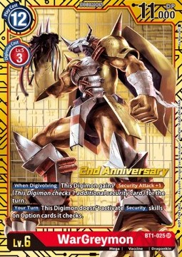 wargreymon digimon card game Anniversary Promos | 101 set WarGreymon Ace Preview for Digimon