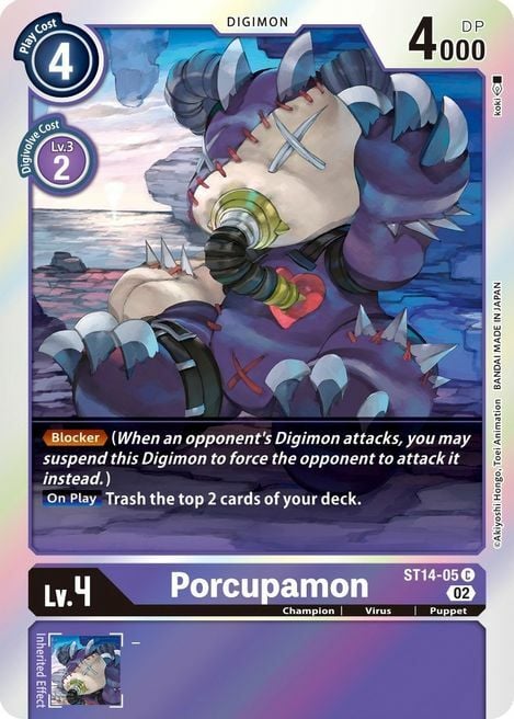 Porcupamon Card Front