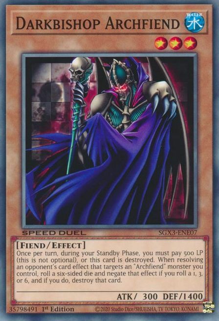Darkbishop Archfiend Card Front