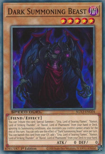 Dark Summoning Beast Card Front