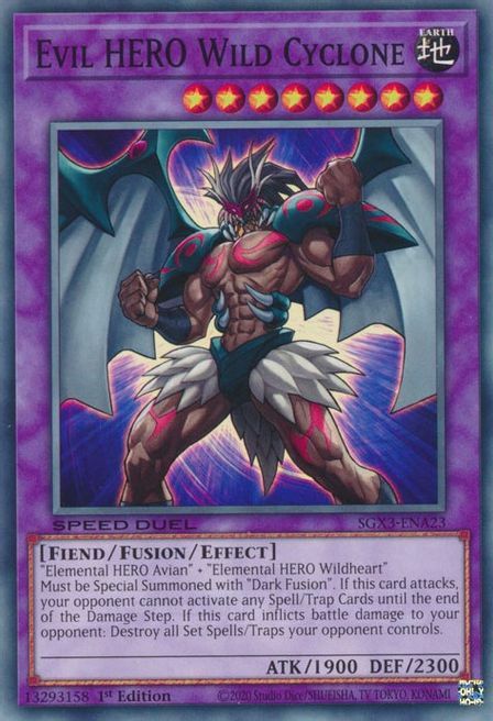 Evil HERO Wild Cyclone Card Front