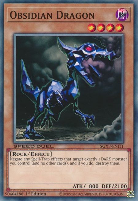 Obsidian Dragon Card Front