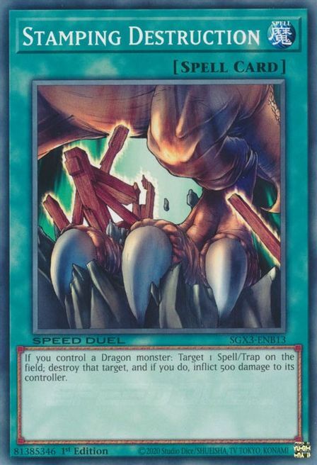 Stamping Destruction Card Front