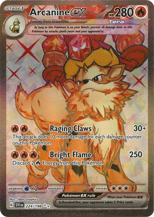 Arcanine ex Card Front