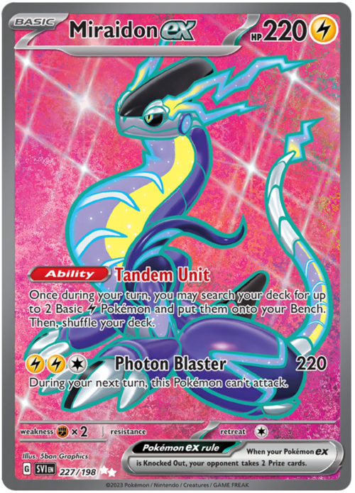 Carta Pokémon Original Miraidon EX 244/198