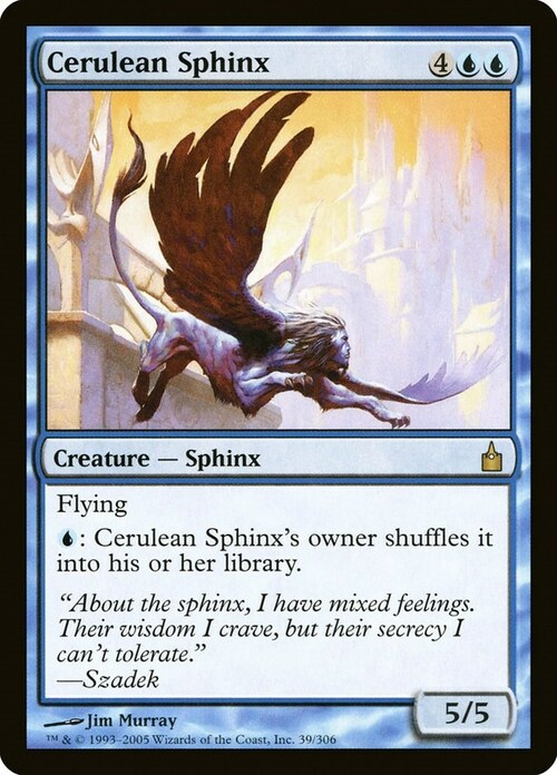 Cerulean Sphinx Card Front