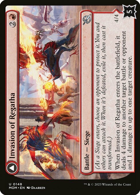 Invasion of Regatha // Disciples of the Inferno Card Front